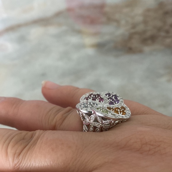 14 K white gold ring - Picture 5 of 6